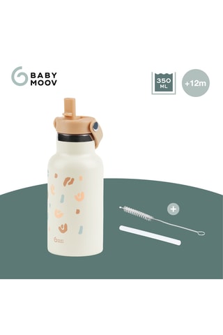 Roestvrijstalen en Silicone Thermosbidon met Rietje - 35 cl - Vanaf 12 maanden