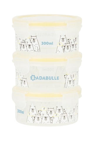 3 Bewaarpotjes zonder BPA Maxibox - 3 x 300 ml - Vanaf de Geboorte