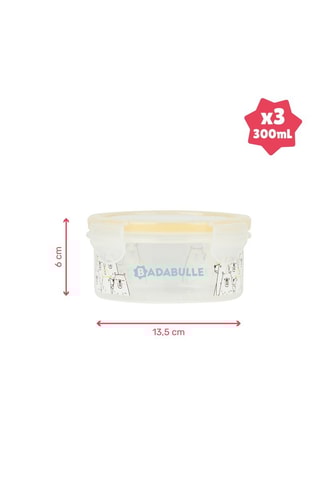 3 Bewaarpotjes zonder BPA Maxibox - 3 x 300 ml - Vanaf de Geboorte