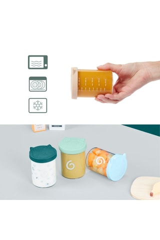 6 Glazen Bewaarbakjes Babydols - 6 x 250 ml - Vanaf de Geboorte