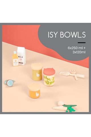 9 Glazen Bewaarbakjes Babydols - 6 x 250 ml en 3 x 120 ml - Vanaf de Geboorte