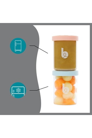 9 Glazen Bewaarbakjes Babydols - 6 x 250 ml en 3 x 120 ml - Vanaf de Geboorte