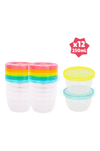 12 Bewaarbakjes zonder BPA - 25 cl - Vanaf de Geboorte