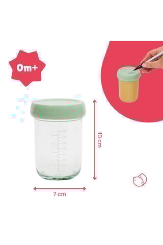 2 Glazen Bewaarbakjes met Deksels - BPA-vrij - 22 cl - Vanaf de Geboorte