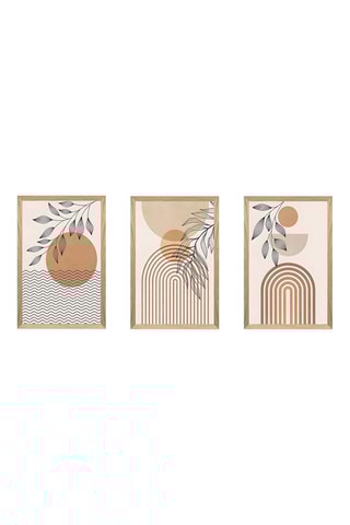 3 tableaux en bois massif - 33 x 48 cm