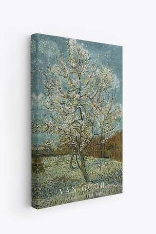 3 tableaux ‘’Pêcher en fleurs’’, ‘’La pêche au printemps au pont de Clichy’’ et ‘’Rochers avec chêne’’ Van Gogh  - 50 x 70 cm