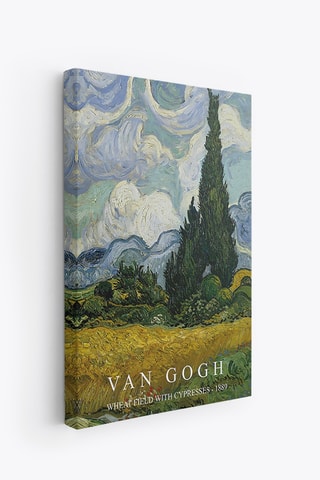 3 tableaux ’’Poirier en fleurs’’, ‘’Ferme en Provence’’ et ‘’Le Champ de blé vert avec cyprès’’ Van Gogh - 50 x 70 cm