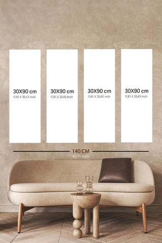 4 tableaux - 30 x 90 cm