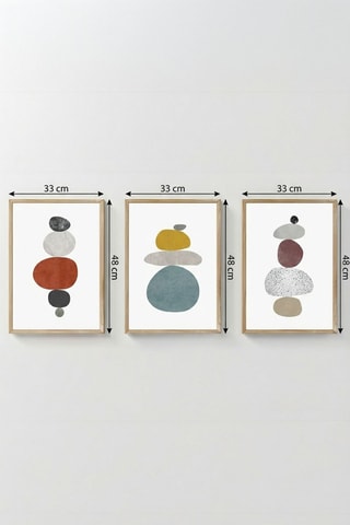 3 tableaux - 33 x 48 cm