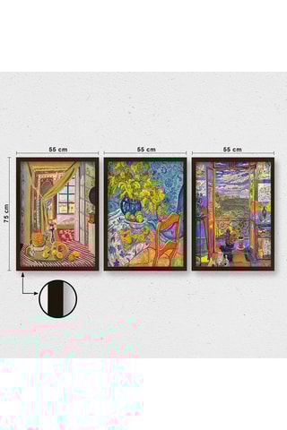 3 tableaux - 55 x 75 cm