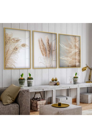 3 tableaux en verre trempé - 60 x 90 cm