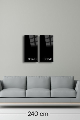 Dittico in vetro temprato - 73 x 70 cm