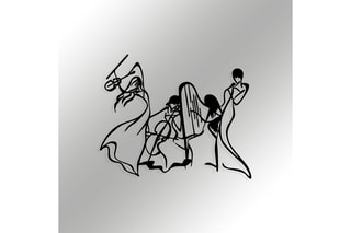 Décoration murale Alba S - Noir