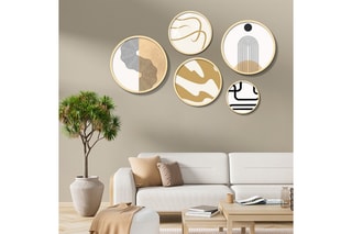 5 tableaux en bois massif Yats