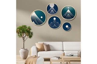 5 tableaux en bois massif Yats