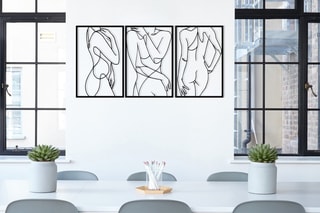 3 décorations murales Sexy Lady 3 - 103 x 50 cm - Noir