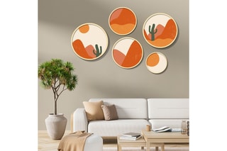 5 tableaux en bois massif Yats