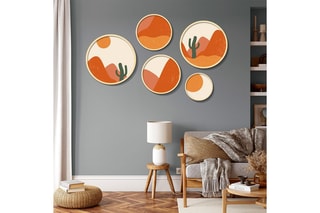 5 tableaux en bois massif Yats