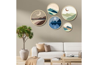 5 tableaux en bois massif Yats