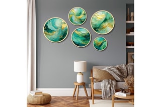 5 tableaux en bois massif Yats