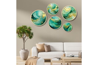 5 tableaux en bois massif Yats