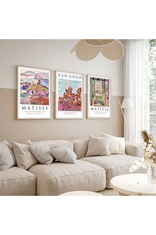 3 tableaux Matisse et Van Gogh - 50 x 35 cm