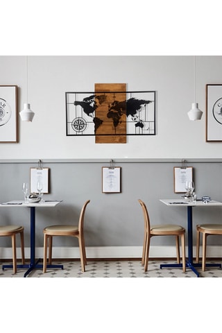 Décoration murale en bois - 85 x 58 cm