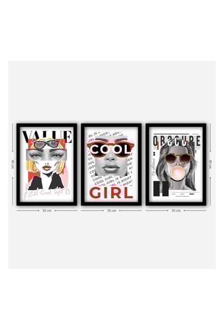 3 tableaux - 35 x 45 cm