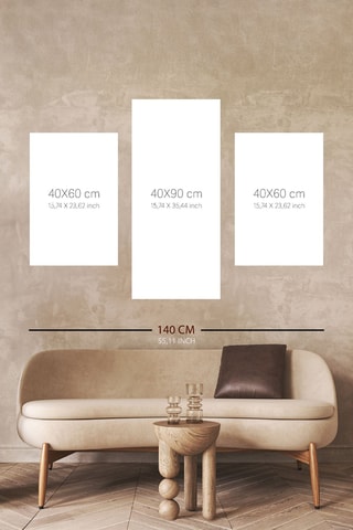 Triptyque - 2 x 40 x 60 cm et 40 x 90 cm