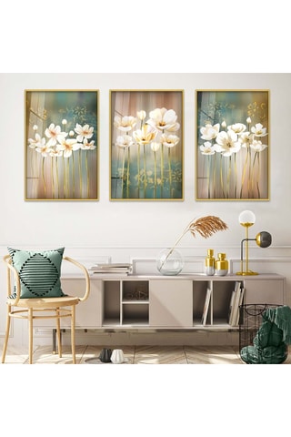 3 tableaux en verre trempé - 40 x 60 cm