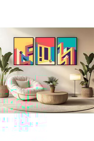 3 tableaux  - 50 x 70 cm