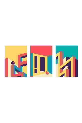 3 tableaux - 30 x 40 cm