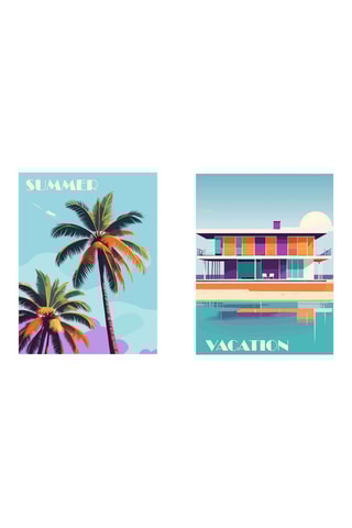 2 tableaux  - 50 x 70 cm