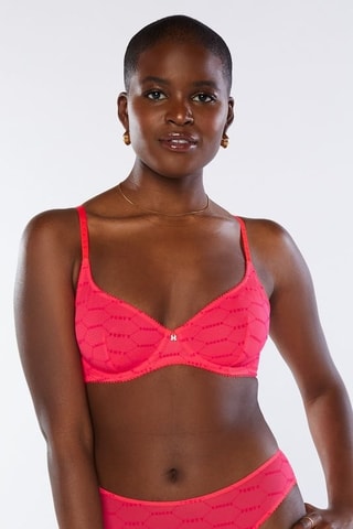 Soutien-gorge Flocked - Rose fluo - Savage x Fenty