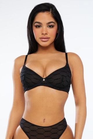 Soutien-gorge Flocked - Noir - Savage x Fenty