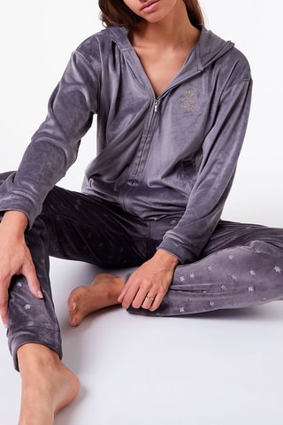 Velours Jasje met Capuchon Atena Antraciet