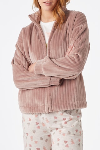 Jasje van fluweel Warmy Casual Taupe