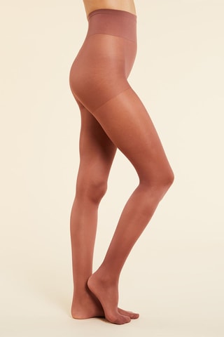 Halfdoorschijnende Panty Bruin