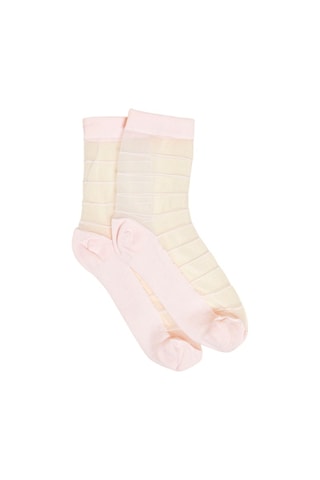 Sokken Transparents Motifs 2Pp  Marineblauw