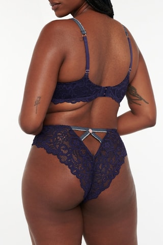 Culotte Framed In Denim - Bleu marine