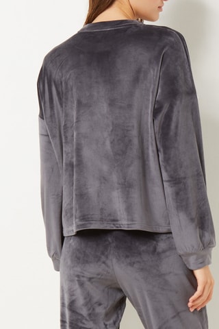 Velours Sweater - Donkergrijs