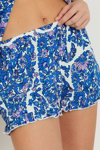 Short de pyjama - Bleu roi et blanc - Etam