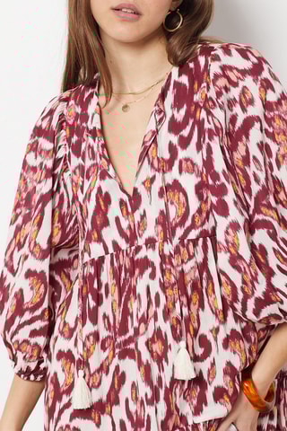 Robe Aliciimp - Rouge brique et blanc