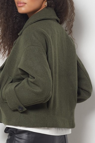 Caban en laine - Vert