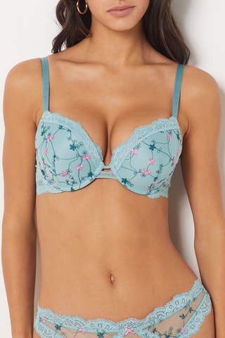 Push-up Beha Escapade broderie - Hemelsblauw