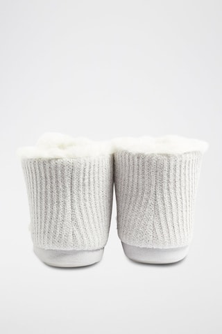 Gevoerde pantoffels Nora- Ecru