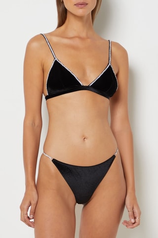Soutien-gorge en velours Malicieuse - Noir