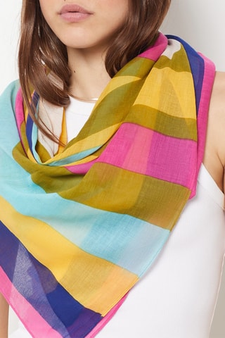 Sjaal - geel en fuchsia