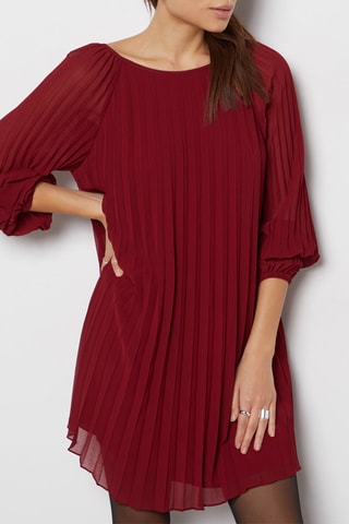 Robe plissée - Bordeaux