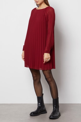 Robe plissée - Bordeaux